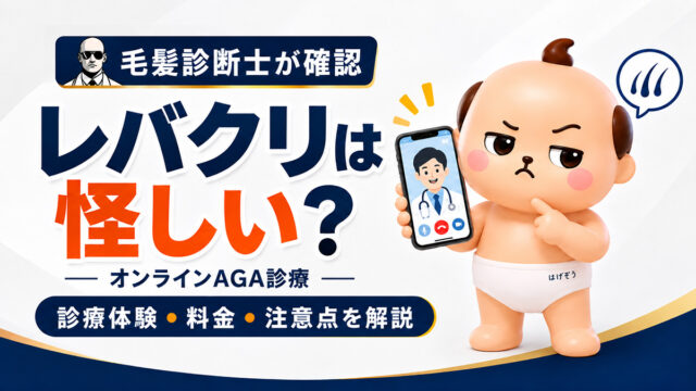 レバクリは怪しい？実際にAGAオンライン診療を受けた毛髪診断士が確認