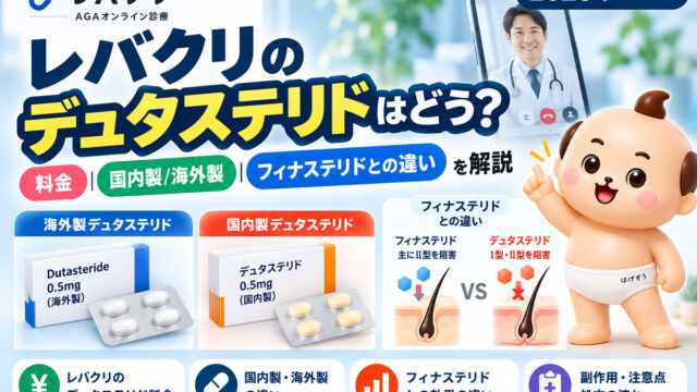 レバクリのデュタステリドはどう？料金・国内製/海外製・フィナステリドとの違いを解説【2026年】