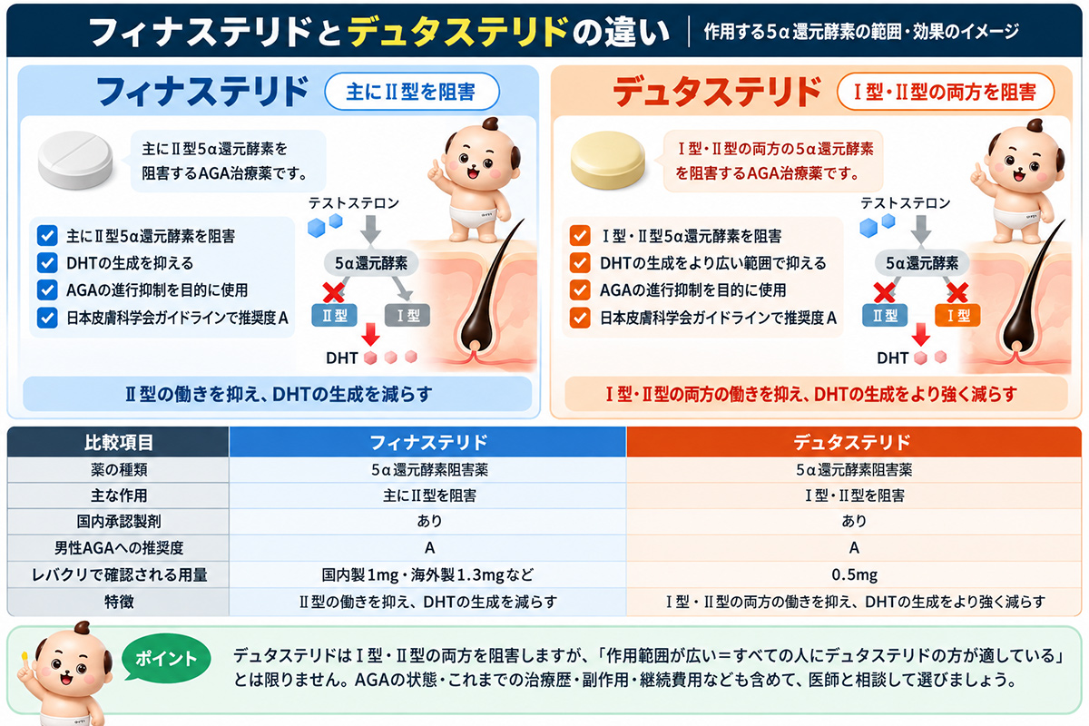 フィナステリド vs デュタステリド